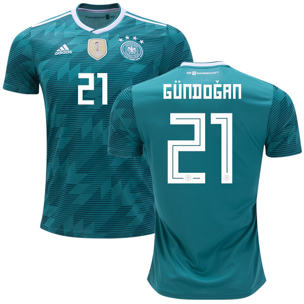 Germany #21 Gundogan Away Kid Soccer Country Jersey - Click Image to Close